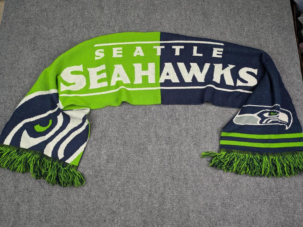Seattle Seahawks Scarf Mens One Size Green NFL Football Forever Collectibles